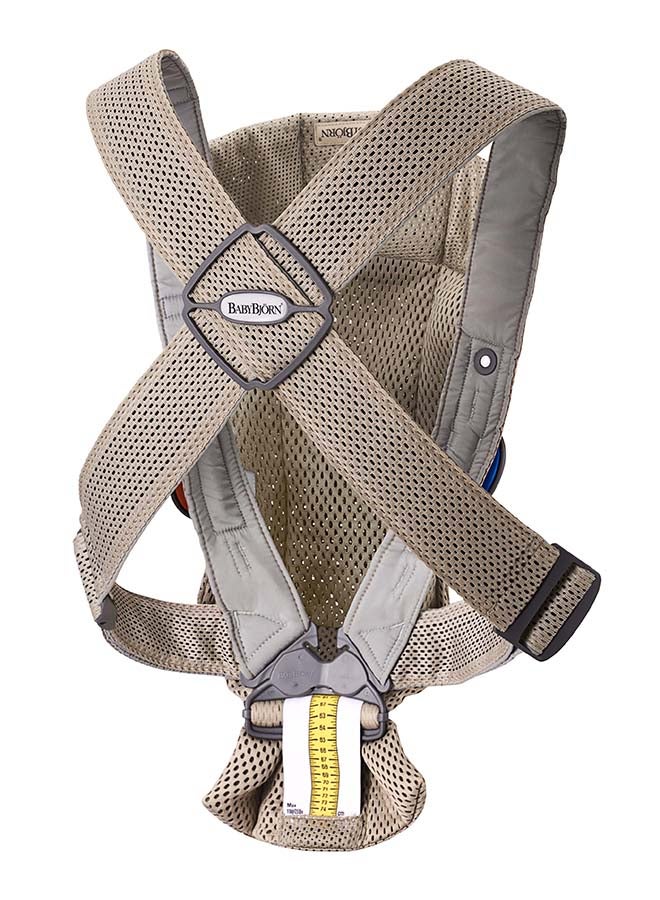 BABYBJORN حمالة أطفال ميني، شبكة 3D، رمادي بيج - Image 2